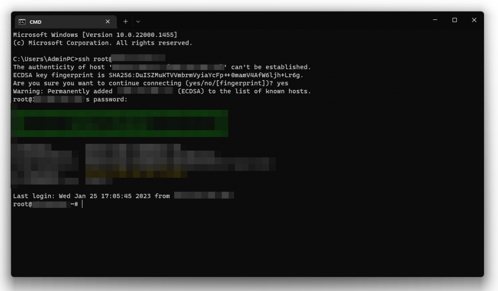 Подключение к Linux с помощью SSH