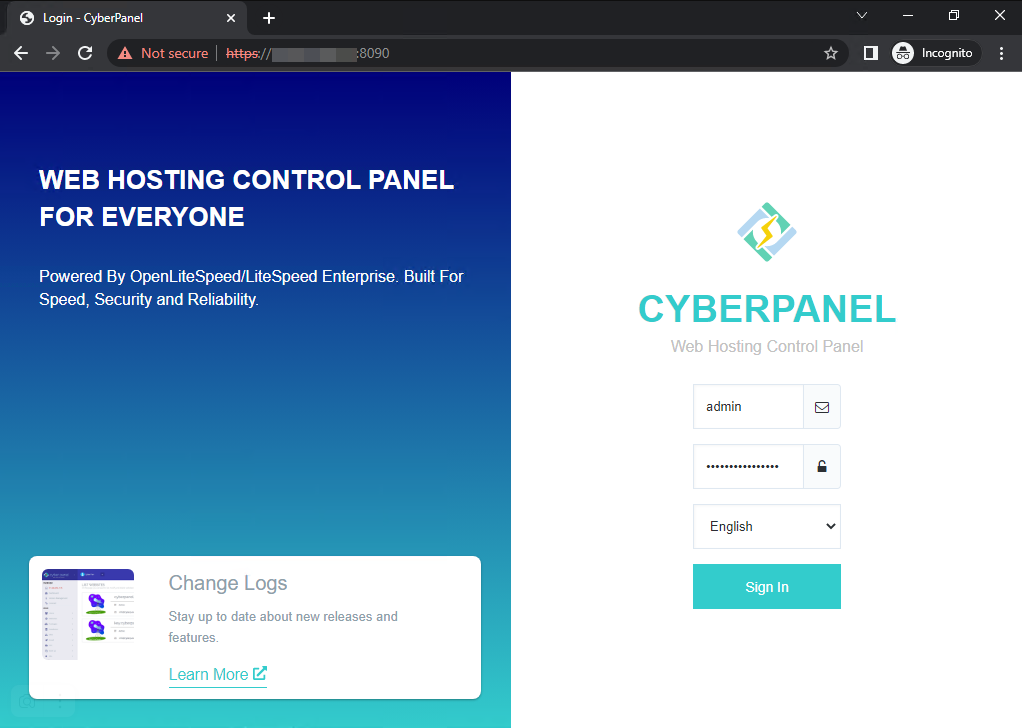 Как установить CyberPanel на Linux Ubuntu сервере