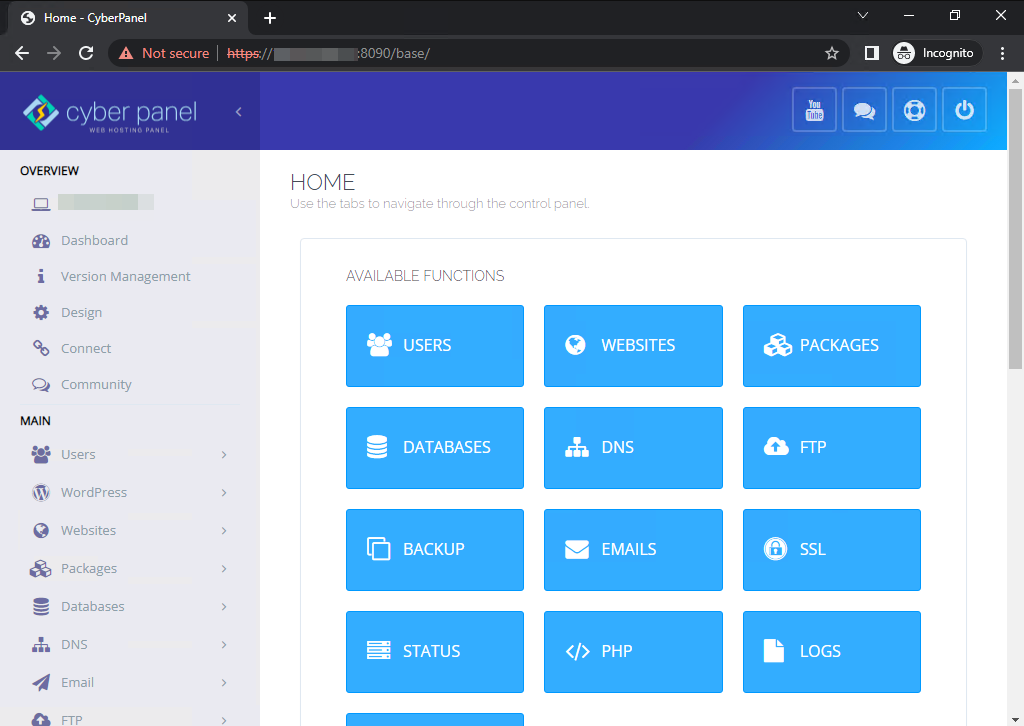 Как установить CyberPanel на Linux Ubuntu сервере