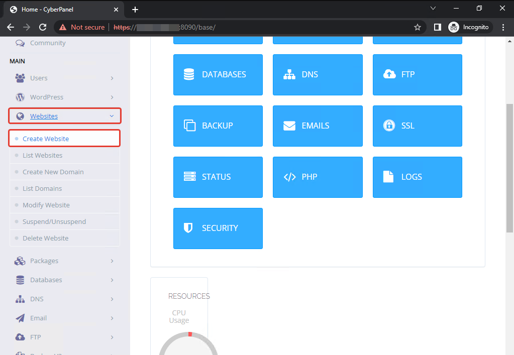 Как установить CyberPanel на Linux Ubuntu сервере