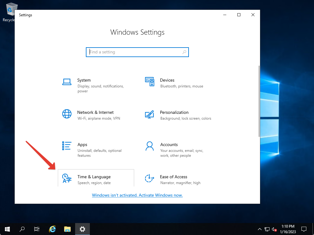 Настройка русского языка в Windows Server 2019