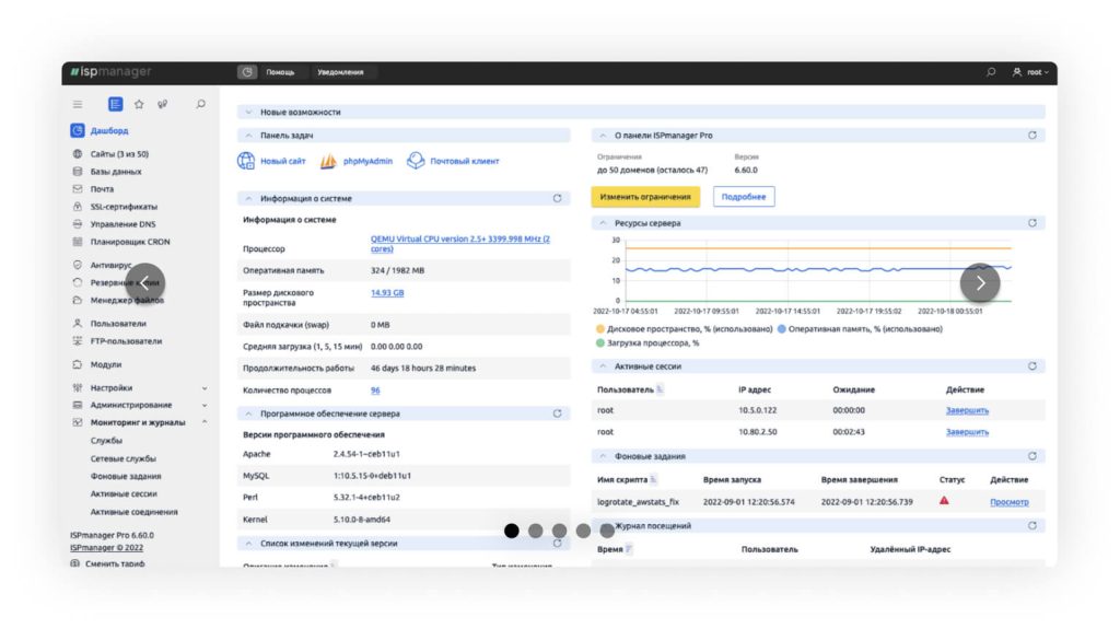 Виртуальный сервер с ispmanager